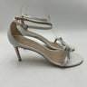Women’s  Stuart Weitzman Nudist Bow 100 sandal in white leather Size 9.5B Stuart Weitzman