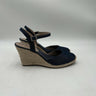 Neiman Marcus SLY Espadrille Denim Wedge Heel Slingback Womens SIZE 8 B Neiman Marcus