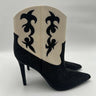 Women's INC Indigof Embellished Cowboy Black ANkle Western Boots Heels Size 9M INC International Concepts
