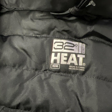 32 Degrees Heat Mens Packable Puffer Jacket Lightweight Black Size M