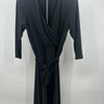 Lauren Ralph Lauren Wrap Dress Womens Black Faux Wrap Tie Waist Jersey Size 10 Lauren Ralph Lauren