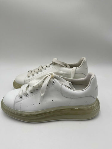 Alexander McQueen oversized sneakers white leather transparent Sole Size 41.5 Alexander McQueen
