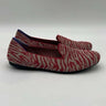 Women’s Rothy’s “THE LOAFER” White/Red Zebra Print Knit Round Toe Flats Size 5.5 Rothy’s