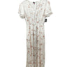 Vince Camuto white and pink Woman’s floral Short Sleeve Maxi Dress Size S Vince Camuto