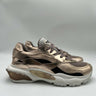 Valentino Garavani Metallic Rose Gold/Pink Bounce Low Top Sneakers Size 36.5 Valentino