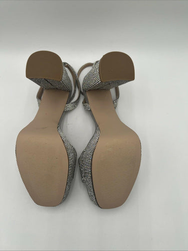 Women's Steve Madden Lessa Heeled Sandal Rhinestone Size 11 Steve Madden