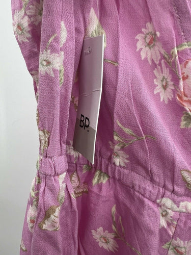 BP Nordstrom Romper Womens Purple Floral Rose Butterfly Surplice V Neck NWT M