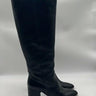 Vince Camuto EVRONNA Women's Leather Knee-High Boot Black Zip Block Heel 9M-WC Vince Camuto