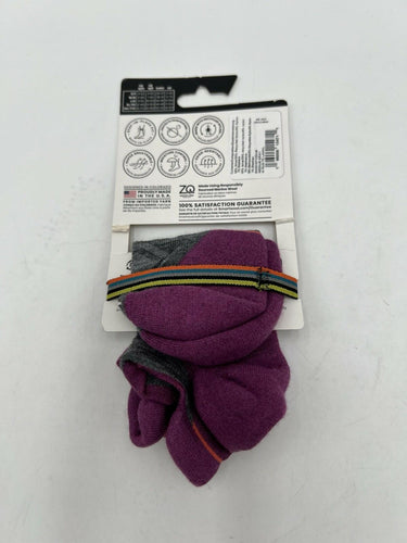 Smartwool Run No Show Socks Womens Purple Gray Merino Wool NWT M