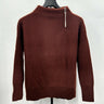 Vince Women's Boiled Cashmere Funnel Neck Pullover Brown Size XXS Vince