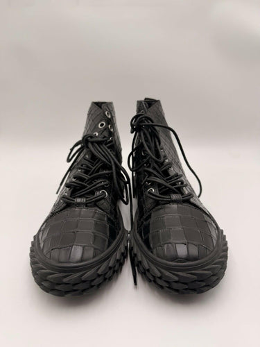 Giuseppe Zanotti Blabber crocodile-effect lace-up high-top Men sneakers Size 45