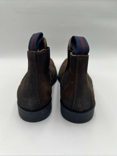 Men’s Saks Fifth Avenue Brown Leather Pull On Chelsea Boots Size 11 Saks Fifth Avenue