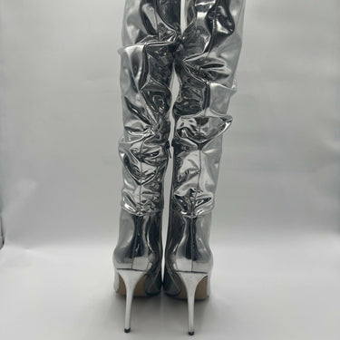 INC Iyonna Women’s Slouchy Over-The-Knee Boots Silver Size 6.5M INC International Concepts