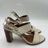 Valentino Garavani Rockstud slingback sandals ivory pebbled leather Size 38 Valentino