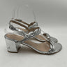 Women’s  Stuart Weitzman Twistie Silver Leather Block Sandal Size 7B Stuart Weitzman