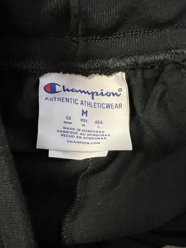 Champion Jersey Knit Pants Black Back Pocket Lounge Lightweight - M
