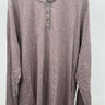 Abound Men's Henley Shirt Long Sleeve Heather Maroon Mauve XL Abound