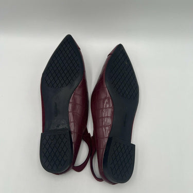 Women's Bella Vita Milla Pointed Toe Slingback Flats Shoes Burgundy Size 11W Bella Vita