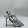 Valentino Garavani Rockstud metallic leather sandals in silver Size 37 Valentino