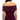 Xscape Long Over-The-Shoulder Dress Wine 8 Xscape