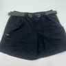 Columbia Black Cargo Hiking Shorts Womens Belted Nylon Zip Pocket Outdoor S Columbia