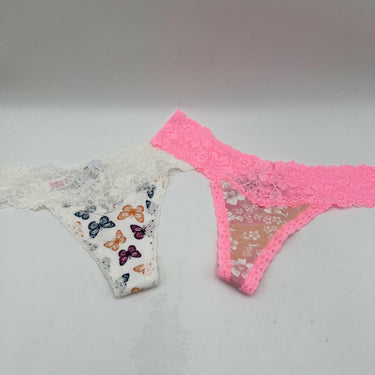 Lot Of 6 Pink Thongs Mix Colors Size S PINK