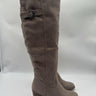 Sugar Winkie Taupe Faux Suede Sherpa Trim Buckle Knee Boots Womens 9 Sugar
