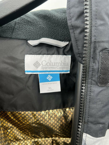 Columbia Boys Omni Heat Ski Snow Jacket Hooded Geometric Winter Coat XL 18/20 Snow