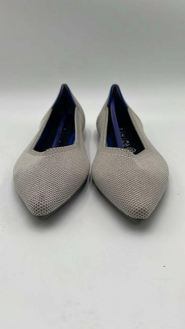 Rothy's Flax Birdeye The Point Flats Sleek Minimalist Design Light Gray Size 9 Rothy’s