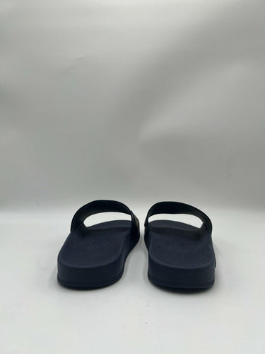 Hugo Boss Sean Slide Sandals in navy blue with a gold logo Size 39