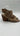 Isola Taupe Suede Block Heel Sandals Open Toe Side Zip Womens Size 9