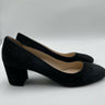Women’s Prada Block-Heel Round Toe Pumps Black Suede Size 39 PRADA