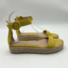 Gianvito Rossi yellow suede platform espadrille sandals Size 35 GIANVITO ROSSI