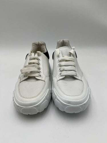 Alexander McQueen Court Trainer in White and Black Leather Size 37 Alexander McQueen