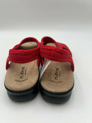 Flexus Nyaman-RD Neoprene Sandals Red Anatomic Comfort Womens Size 9.5-10