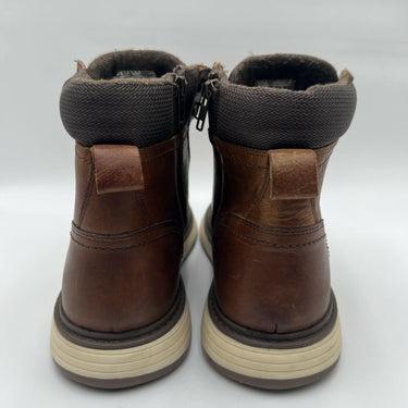 Men’s Crown Vintage Nilam Brown Leather Side Zip Ankle Boots Size 11.5M Crown Vintage