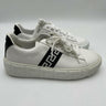 Women’s Versace Greca low-top leather sneakers in white/black Size 38 Versace