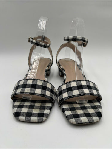 Pre-Owned Kelly & Katie Olivina Sandal Black/White Size 6.5M Kelly