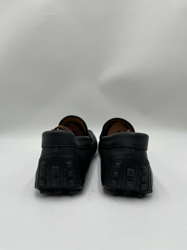 Mens Gucci Ayrton driving Interlock G loafer in black calfskin leather Size 13
