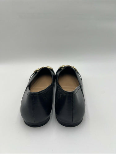 NWOB Kelly & Katie SIENA Black Faux Leather Round Toe Bit Flats Women’s 9.5 M Kelly & Katie