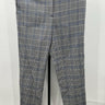 Talbots Hampshire Ankle Pants Plaid Gray Blue Check Houndstooth Work 10 Talbots