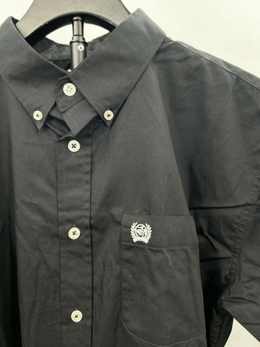Cinch solid black western-style shirt embroidered logo Button Down Size XXL Cinch