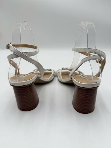 Women’s Saks Fifth Avenue Helen Ankle Staple Block Heel Sandals Size 8M