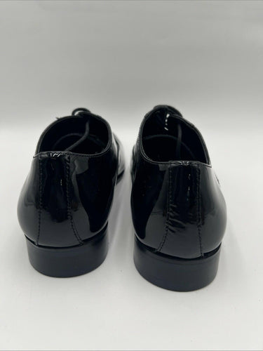 Saks Fifth Avenue Collection Silas black patent leather tuxedo oxford Size 7.5M Saks Fifth Avenue