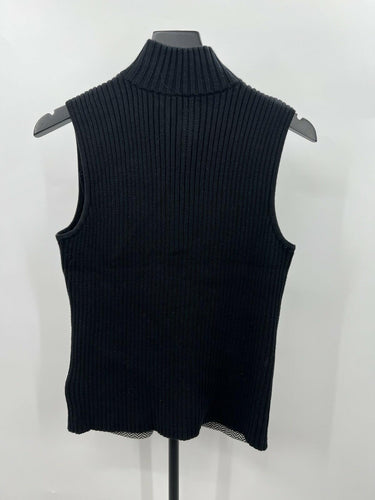 Lauren Ralph Lauren Vest  Herringbone Sweater Vest Zip Mock Neck P/P Lauren