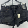 Levi's 501 Shorts High Rise Black Washed Distressed Destroyed NWT Womens Size 33 Levi's