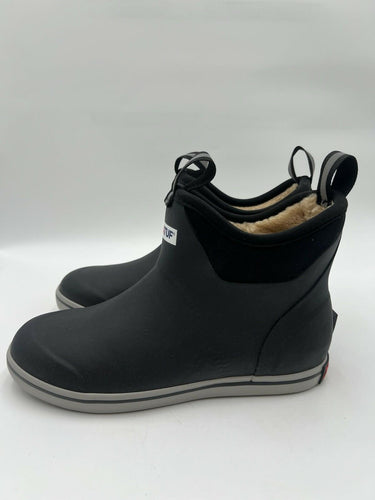Xtratuf Ankle Deck Boot Black Fleece Lined  Size 9