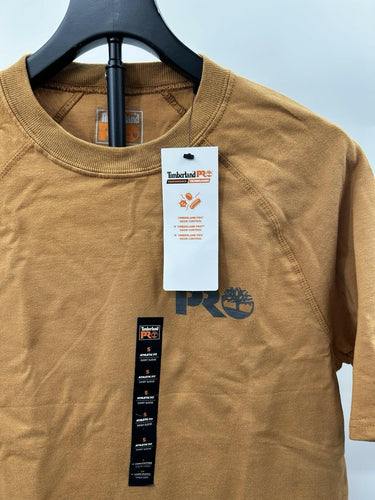 Timberland Wheat PRO Men's Core Reflective PRO Logo Short Sleeve T-Shirt Size S Timberland