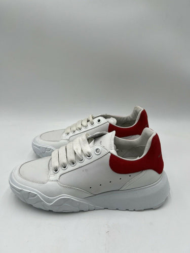 Alexander McQueen Court Trainer in White and Red Leather Size 36.5 Alexander McQueen