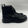 Men’s Saks Fifth Avenue "Agosto" Black Leather Wingtip Brogue Boot Size 9M Saks Fifth Avenue